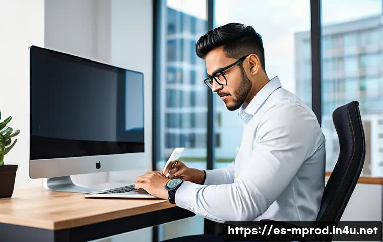 미디어 프로듀서 자격증 시험 접수 방법 - A professional young Hispanic man sitting at a modern desk in a bright, organized home office, focus...