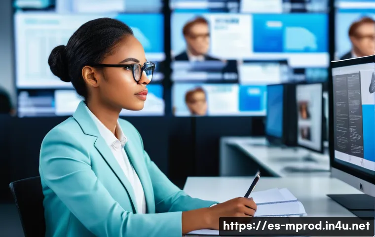 미디어 프로듀서가 마주하는 윤리적 문제 - A thoughtful newsroom scene depicting diverse journalists in a modern digital media office, with mul...